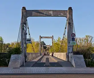 Extrémité sud de la passerelle.