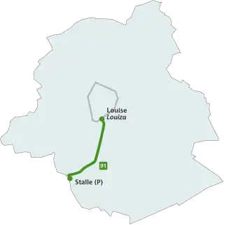 Voir la carte de la ligne.