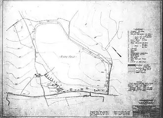 Plan de l'aérodrome de Trampot en 1918.