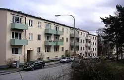 La rue Mössebergsvägen.