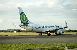Boeing-737-700 de Transavia en 2015 à Bergerac.