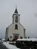 Église de Transinne sous la neige