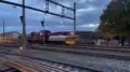 Chasse-neige X n°503 en gare de Baulmes