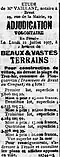 Les débuts de la station du Trez-Hir : mise en vente de terrains pour la construction de villas en 1907 (journal L'Ouest-Éclair).