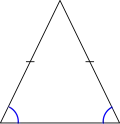 Triangle isocèle.