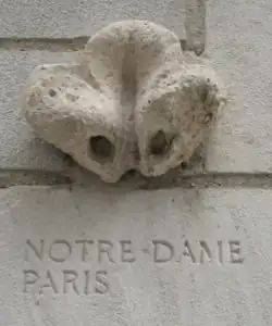 Morceau de la cathédrale Notre-Dame de Paris.