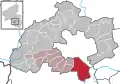 Localisation de Trippstadt dans la Verbandsgemeinde et dans l'arrondissement.