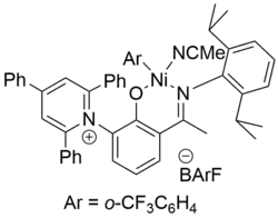 Ligand substitué très accepteur d'électrons.