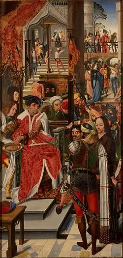 Intérieur du volet gauche