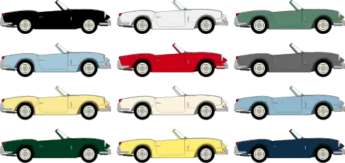 Nuancier des Spitfire4, détaillé ci-après