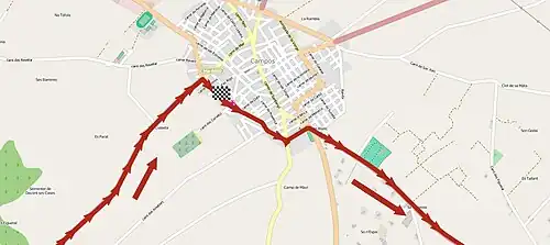 Trofeo Santanyi-Ses Salines-Campos, secteur de l'arrivée.