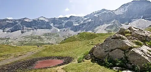 Vue depuis le centre du cirque en août.