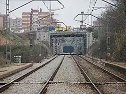 Entrée du tunnel de Sabadell côté Terrassa.