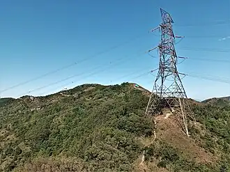 Vue de Tung Shan, avec Tate's Cairn sur la gauche.