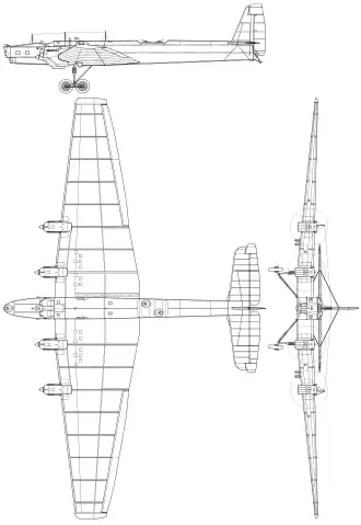 vue en plan de l’avion