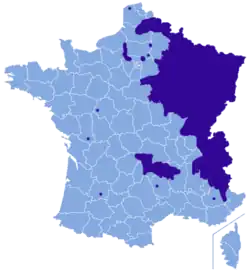Tracé approximatif d'après l'atlas publié en 1995.