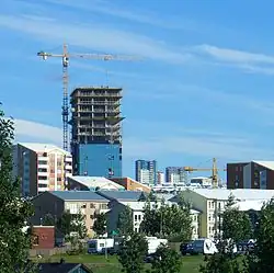 La tour Smáratorg en construction.