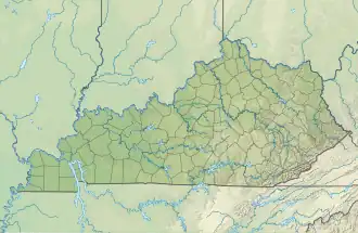 Voir sur la carte topographique du Kentucky