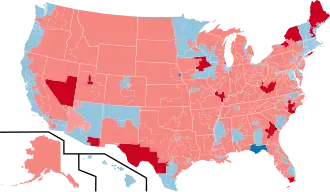 Résultats des élections de 2014 par district.