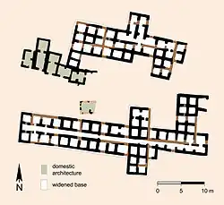 Plan des « greniers » d'Umm Dabaghiyah, Irak.