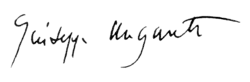 signature de Giuseppe Ungaretti