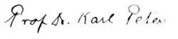signature de Karl Peter