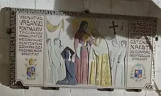 Le pape Urbain IV devant le Christ.