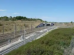 Le raccordement vers Grenoble.