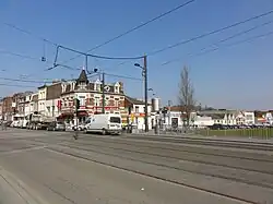 Le pâté de maisons qui a été construit sur le carreau de la fosse du Chaufour.