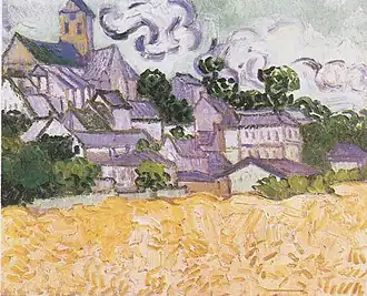 Vue sur Auvers avec champ de blé, Vincent van Gogh, 1890