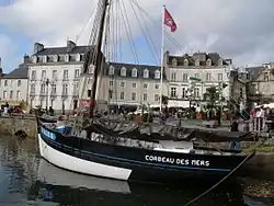 Le Corbeau des mers dans le port de plaisance
