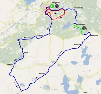 Circuit court, 11&nbsp;km, parcouru 9 fois au totalCircuit long, 55&nbsp;km, parcouru 1 fois en 2016