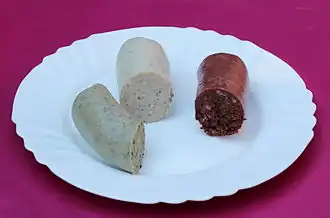 Trois boudins de Wallonie.