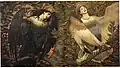 Sirin (gauche) et l'Alkonost (droite) par Viktor Vasnetsov : Les oiseaux de la joie et du chagrin (1896).