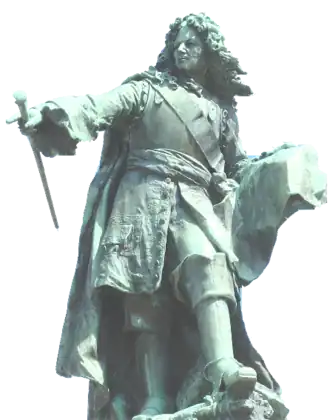 Détail du Monument à Vauban (1905), Saint-Léger-Vauban.