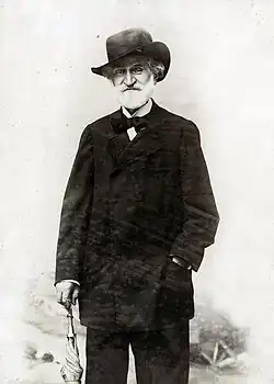 Portrait photographique de Giuseppe Verdi en 1899 à Montecatini Terme par Pietro Tempestini