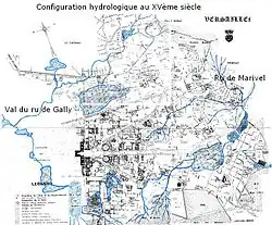 Configuration hydrologique au XVe&nbsp;siècle