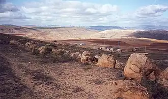 Tell méridional sur les hauteurs de Ksar  Sbahi, vue en direction du Nord