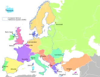 Points de référence verticale en Europe
