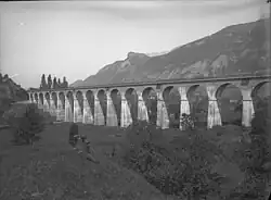 Photographie du viaduc prise par Émile Duchemin entre 1890 et 1914.