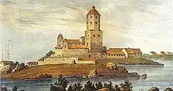 Le château de Vyborg, du XIIIe&nbsp;siècle, peint par Torsten Wilhelm Forstén en 1840.