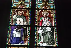 Vitrail dans la chapelle du Grand Séminaire de Quimper (1896), avec Victoire de Saint-Luc.