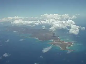 Vue aérienne de Vieques.