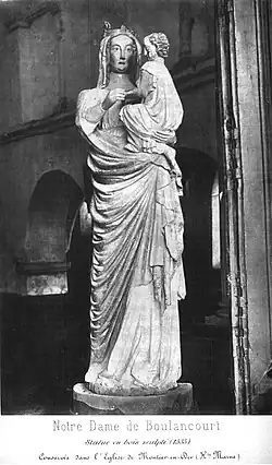 Vierge de Boulancourt, conservée dans l'église.