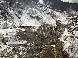 Vue de la partie amont de la vallée depuis le funitel de Hakone.