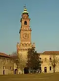 Tour de Bramante, château Sforzesco de Vigevano.