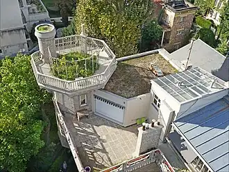 Détail du toit-terrasse.