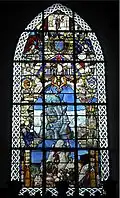 L'un des deux vitraux assemblés au XVIe&nbsp;siècle.