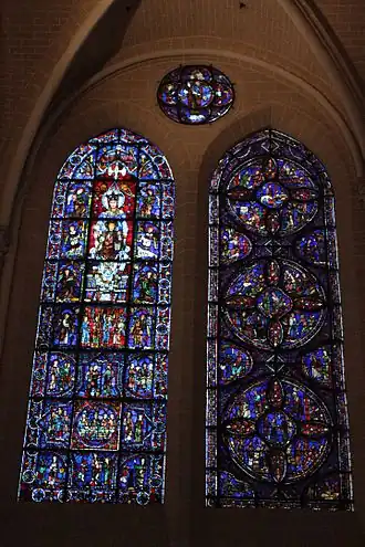 Baie 30Notre-Dame de la Belle-Verrière et Histoire des saints Antoine et Paul.