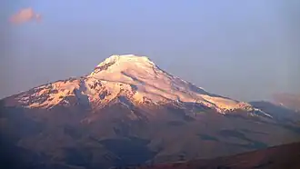 Volcan Cayambe, l'extérieur de Quito (5&nbsp;690&nbsp;m).
